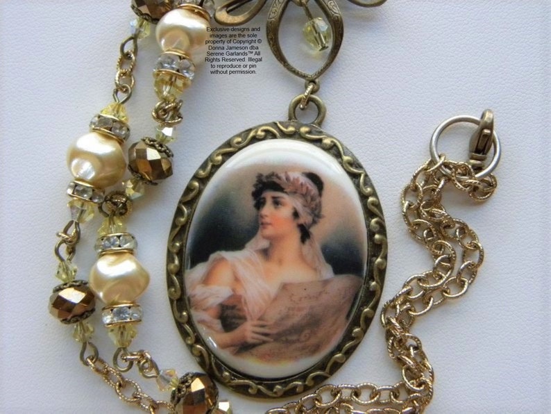 Vintage Jewelry Limoges France Porcelain Cameo Necklace Etsy