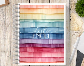 NEW! 2025-2026 Custom Monthly-Weekly Planner -- Living Shingle Rainbow