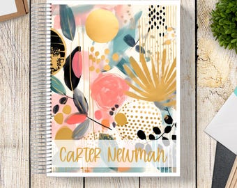 2025-2026 Custom MONTHLY Planner -- Abstract Floral
