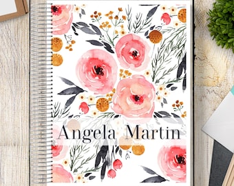 2025-2026 Custom MONTHLY Planner -- Mountain Bouquet White