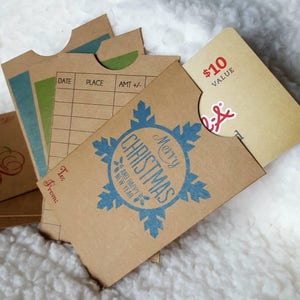Capa para cartão de presente de Natal estilo vintage, capa para cartão de crédito com livro, capa para cartão de débito, envelope para cartão de presente