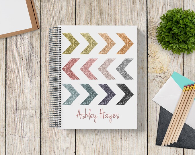 2025-2026 Custom Monthly-Weekly Planner -- Glitter Arrows