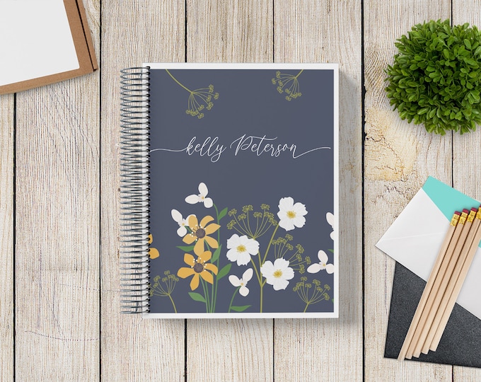2025-2026 Custom Monthly-Weekly Planner -- Wildflowers