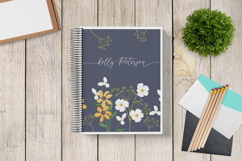 2023-2024 Custom Monthly-Weekly Planner Wildflowers image 1