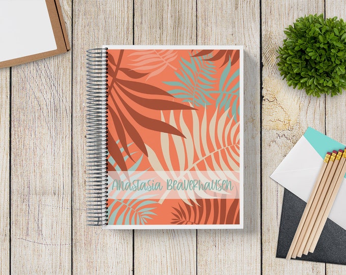 2024-2025 Custom MONTHLY Planner -- Tropical Tangerine