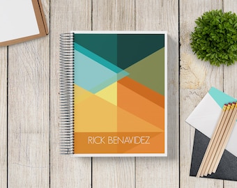 2025-2026 Custom MONTHLY Planner -- Retro Geometrics
