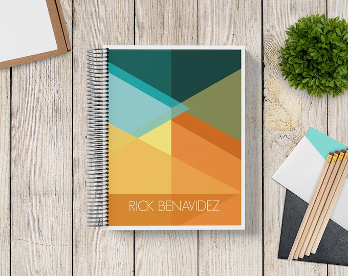 2024-2025 Custom MONTHLY Planner -- Retro Geometrics