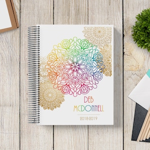 2025-2026 Custom Monthly-Weekly Planner -- Mandalas
