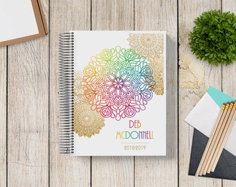 2025-2026 Custom Monthly-Weekly Planner -- Mandalas