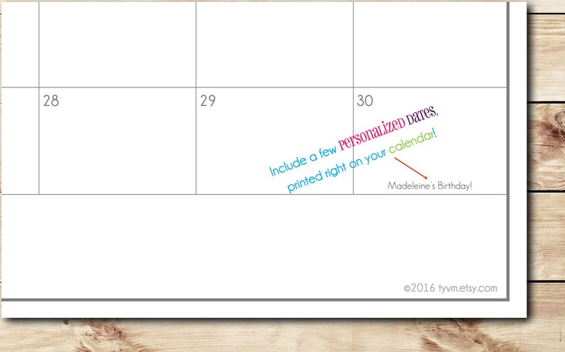 2023-2024 Custom Desk Calendar, Desk Pad, Blotter Calendar, Academic Calendar Your Picture Here, CHOOSE YOUR DATES image 5