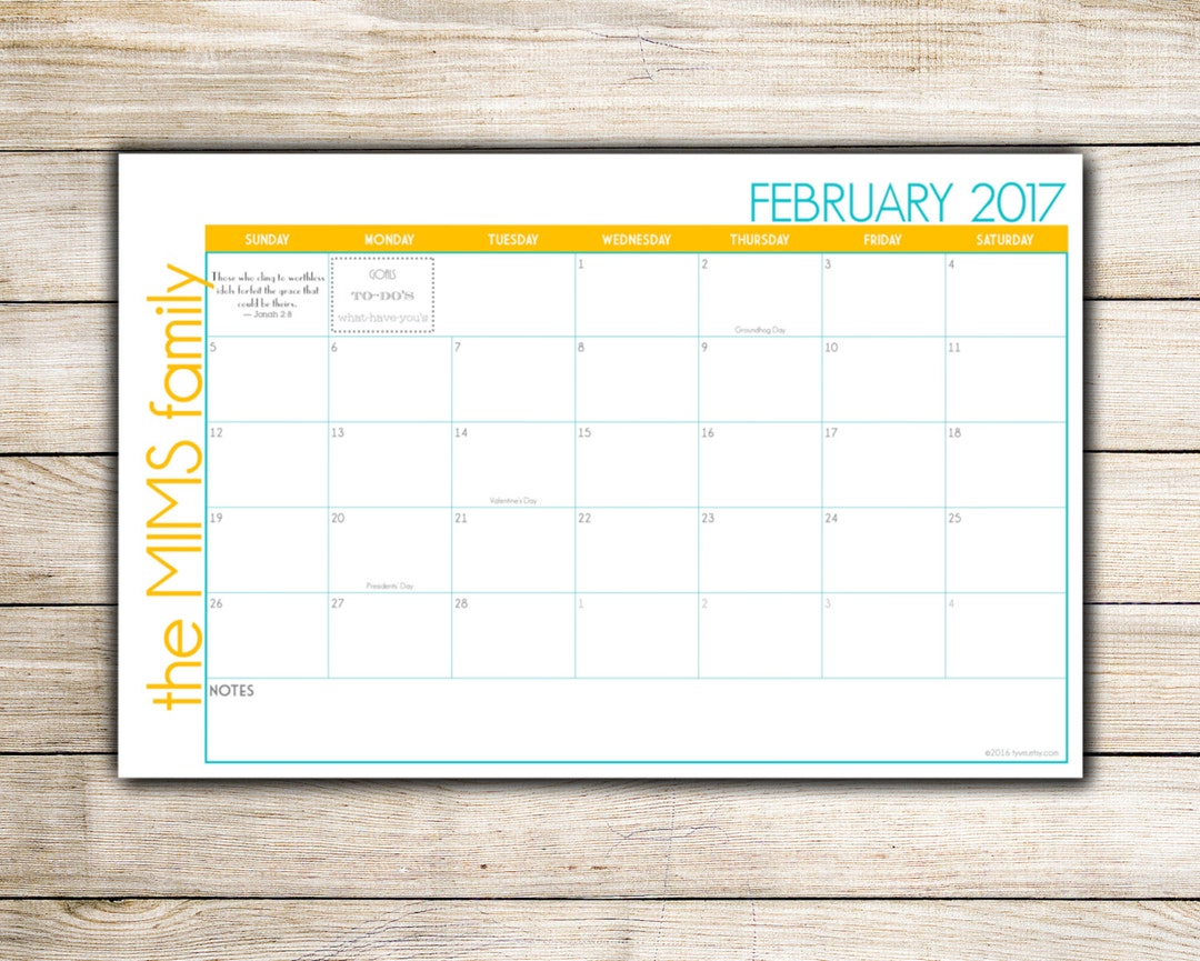 Color Block Custom Desk Calendar: Personalized Academic Planner - Etsy