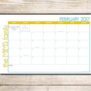 2023-2024 Color Block Custom Desk Calendar, Desk Pad, Blotter Calendar, Academic Calendar CHOOSE YOUR DATES image 1