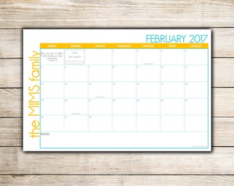 Color Block Custom Desk Calendar: Personalized Academic Planner