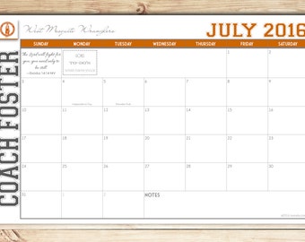 Custom School Spirit Desk Calendar: Personalized Academic Planner