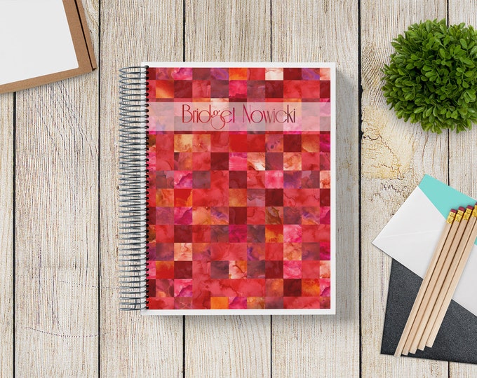 2024-2025 Custom MONTHLY Planner -- Watercolor Tiles