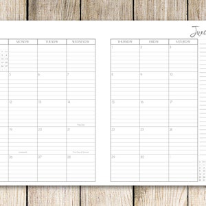 2023-2024 Custom Monthly-Weekly Planner Wildflowers image 2