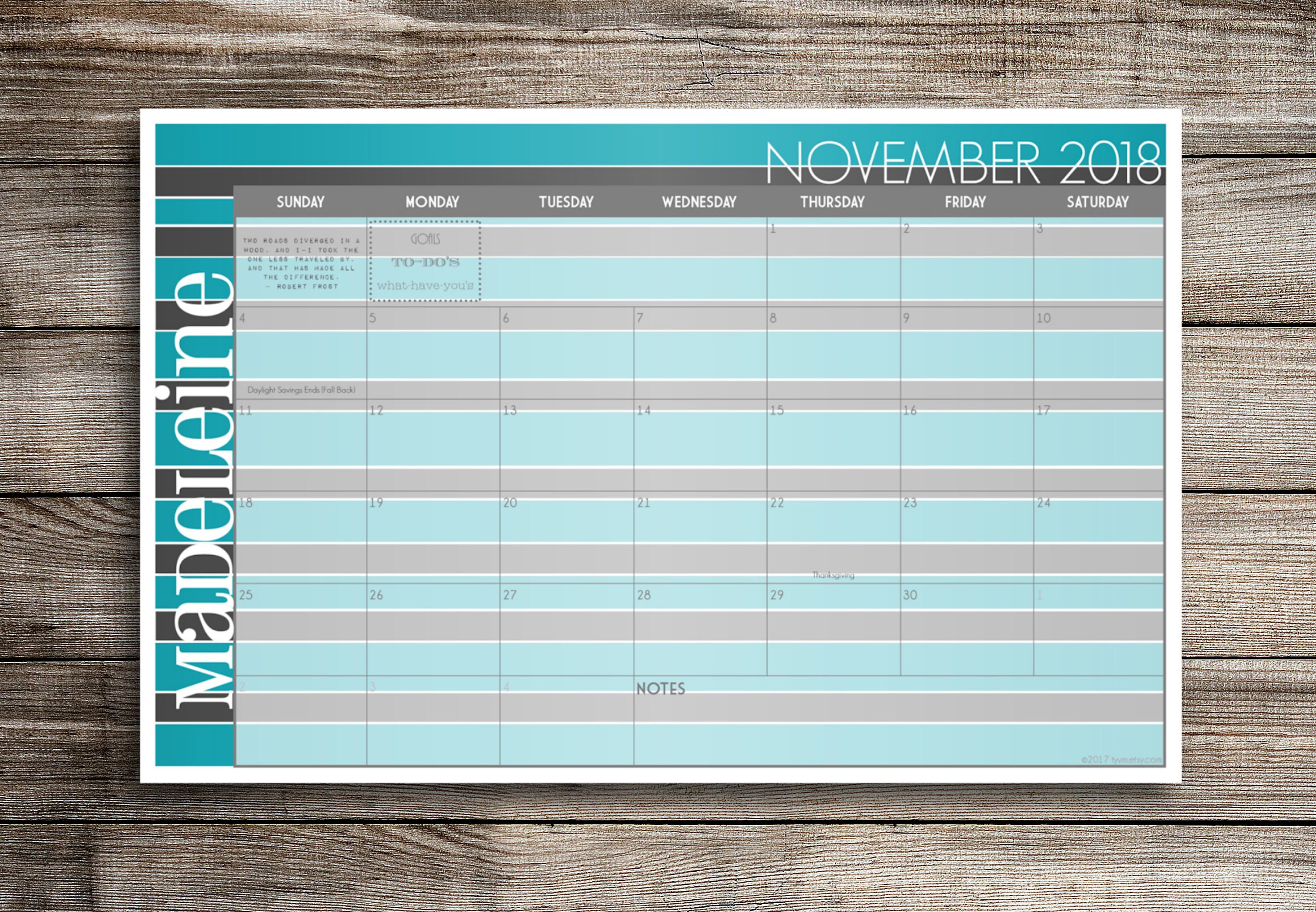 Paper Party Supplies Bold Bouquet Academic Calendar CHOOSE YOUR DATES 