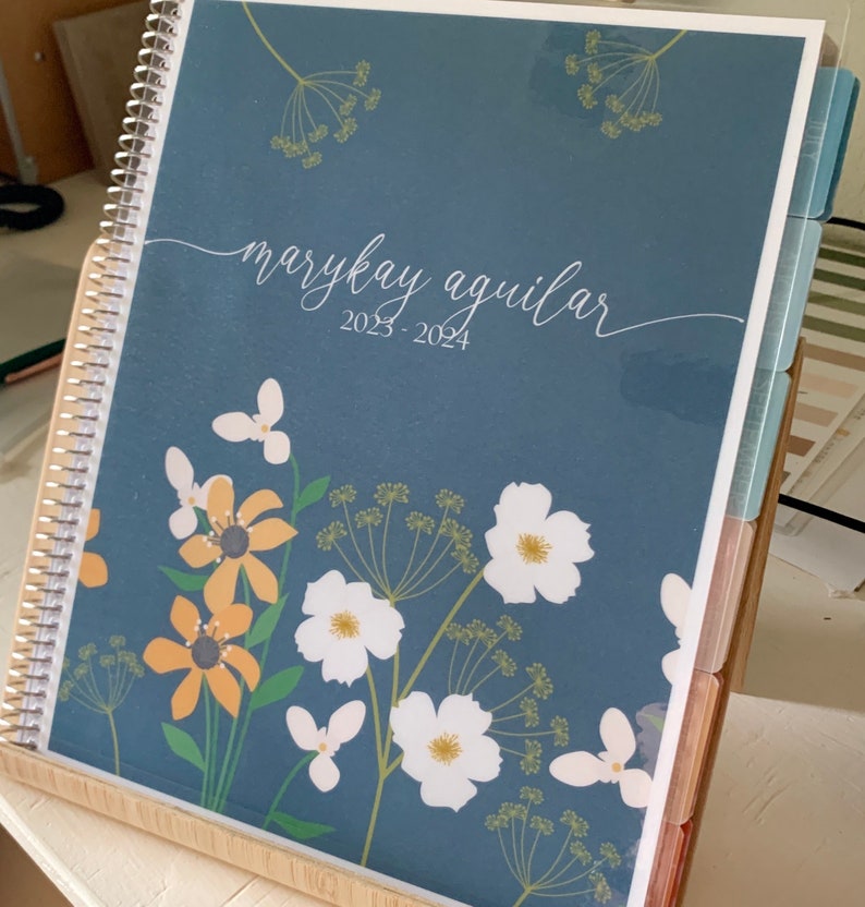 2023-2024 Custom Monthly-Weekly Planner Wildflowers image 10