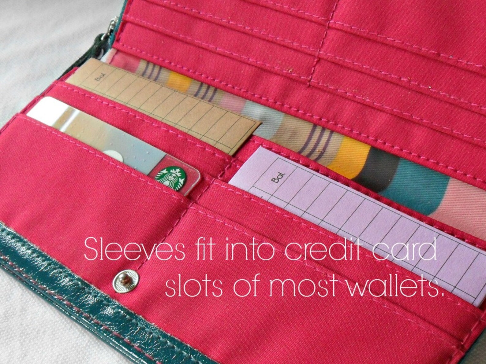 Credit Card Sleeve with Ledger Debit card sleeve Gift Card Etsy