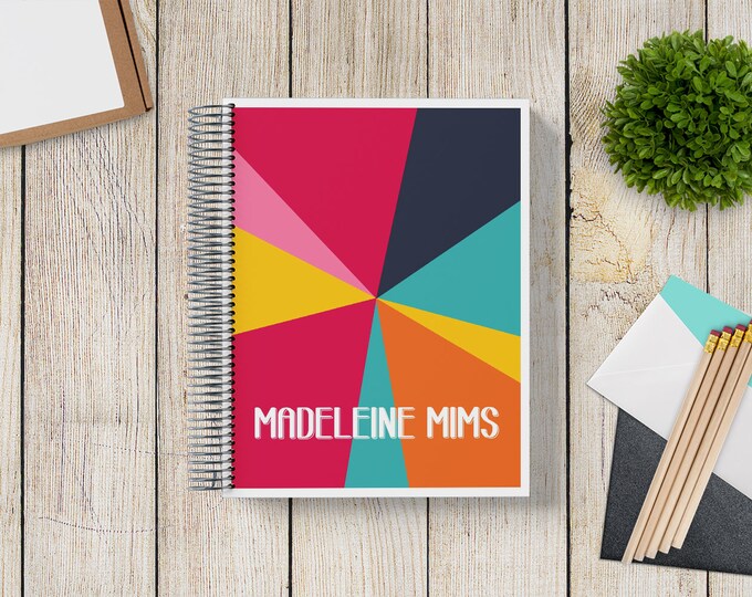 2025-2026 Custom Monthly-Weekly Planner -- MidMod Kaleidoscope