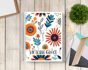 2025-2026 Custom Monthly-Weekly Planner -- Boho Flowers 2