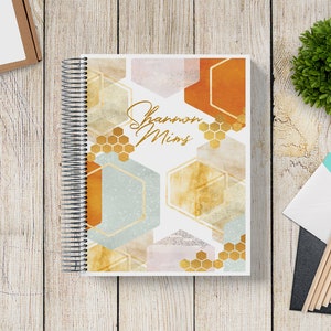 2025-2026 Custom Monthly-Weekly Planner -- Abstract Honeycomb