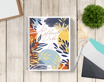 2025-2026 Custom Monthly-Weekly Planner -- Modern Floral 1