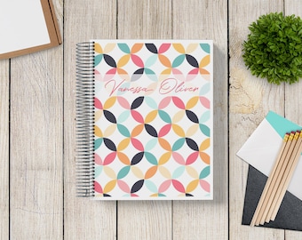 2025-2026 Custom MONTHLY Planner -- MidCentury Modern Circles