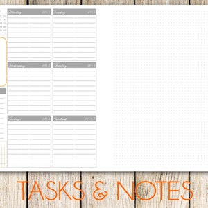 2023-2024 Custom Monthly-Weekly Planner Wildflowers Task-and-Notes