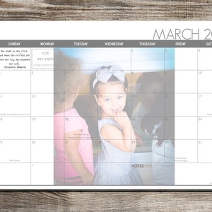 2023-2024 Custom Desk Calendar, Desk Pad, Blotter Calendar, Academic Calendar Your Picture Here, CHOOSE YOUR DATES image 1