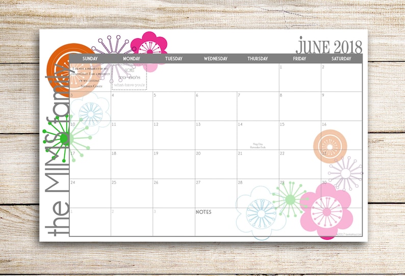 Custom Desk Calendar Desk Pad Blotter Calendar Academic Etsy