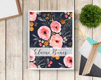 2026-2027 Custom 18 MONTHLY Planner -- Mountain Bouquet Blue