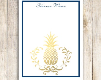 Custom Notepad - Golden Pineapple