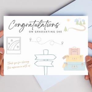 Imprimível de Formatura da SKE – Cartão TJ com Placa Editável | Download Digital A5 para Presente da Escola para Evangelizadores do Reino