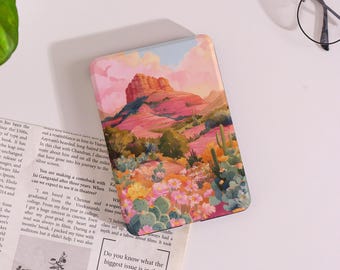 Watercolor Desert Kindle/Kobo Clara Case with Hand Strap,Kindle Case for Paperwhite 12th/11th,Colorsoft,Kindle 6" 2024 Case,Gift for Her