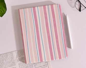 Pink Stripes iPad Cover iPad Air Case Personalized iPad Cover iPad Pro 2025 13/11'',iPad A16 11",iPad Air 5/6/7th,iPad Mini 4/5/6 Case,Gift