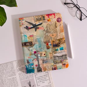 Retro Airplane Collage iPad Cover iPad Air Case Personalized iPad Case iPad Pro 2025 13/11'',iPad A16 11,iPad Air 5/6/7,iPad Mini 4/5/6 Case