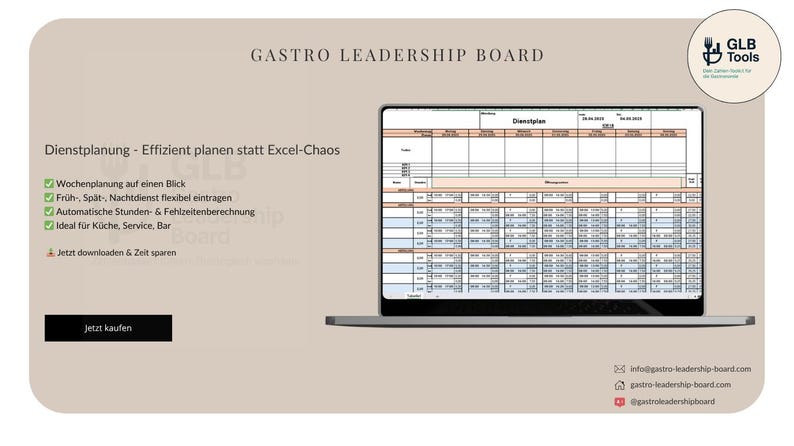 Catering Roster Template | Excel Tool for Efficient Shift Planning ...