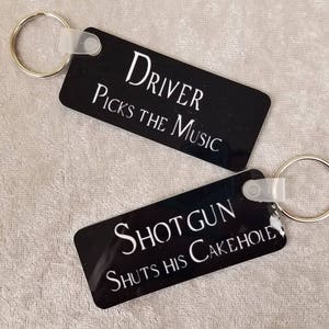 SET - Driver and Shotgun Supernatural TV series keychains