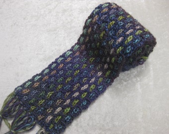 Ready to Ship - Woven Crochet Scarf in Dusk