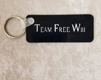 Team Free Will Supernatural TV series SINGLE-sided keychain