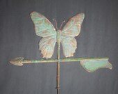 Artisan Copper Verdi Gris Weathervane by Jessica da Costa for Rooftop, Yard, Deck, Garden, Gazebo, Greenhouse or indoor home decor