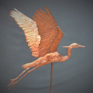 Copper Heron Weathervane