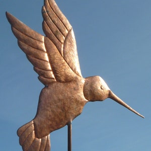 Made To Order Large Copper hummingbird Weathervane