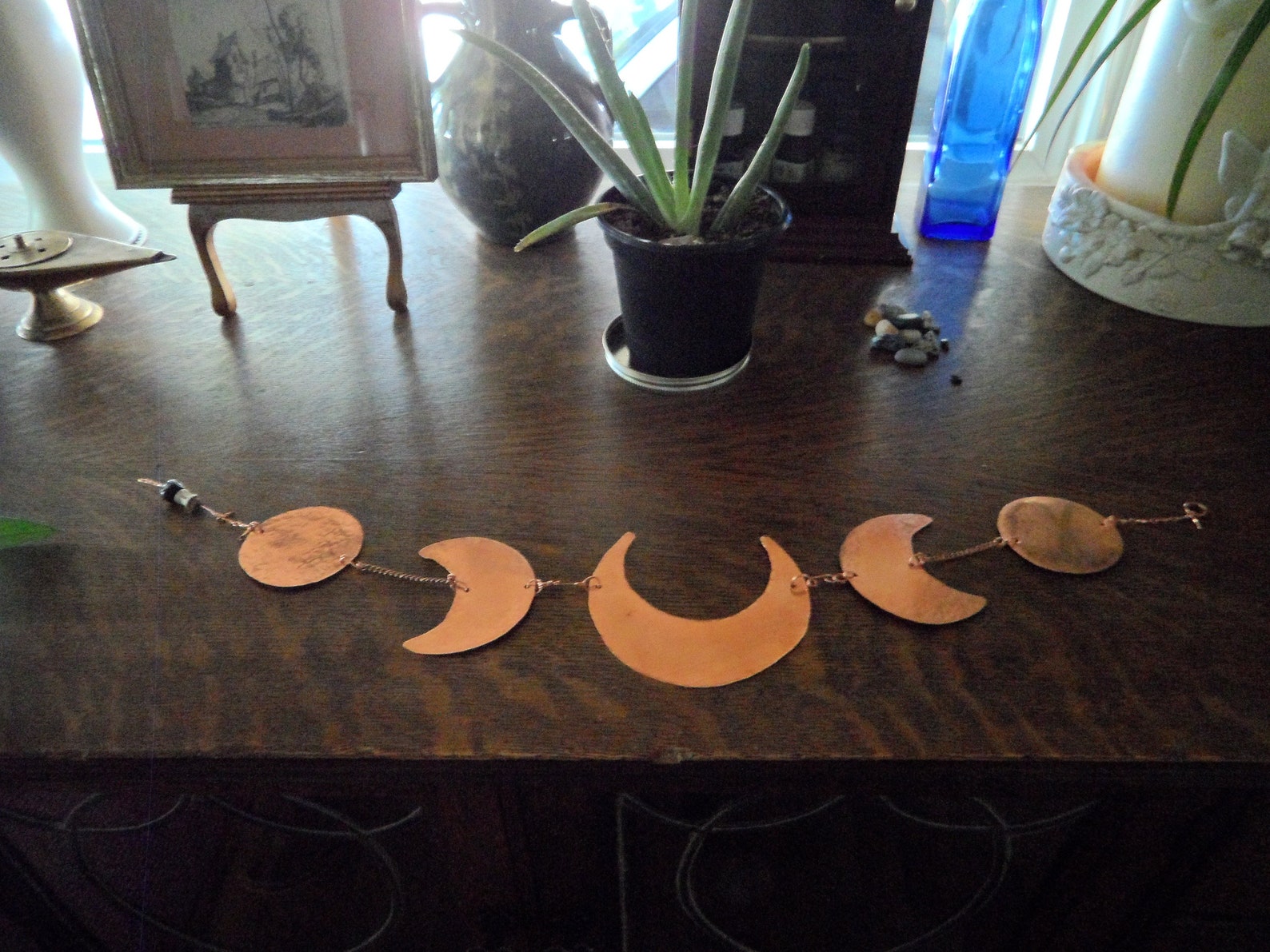 Handmade Copper moon Moon Cycles Wall Art Home Decoration Etsy