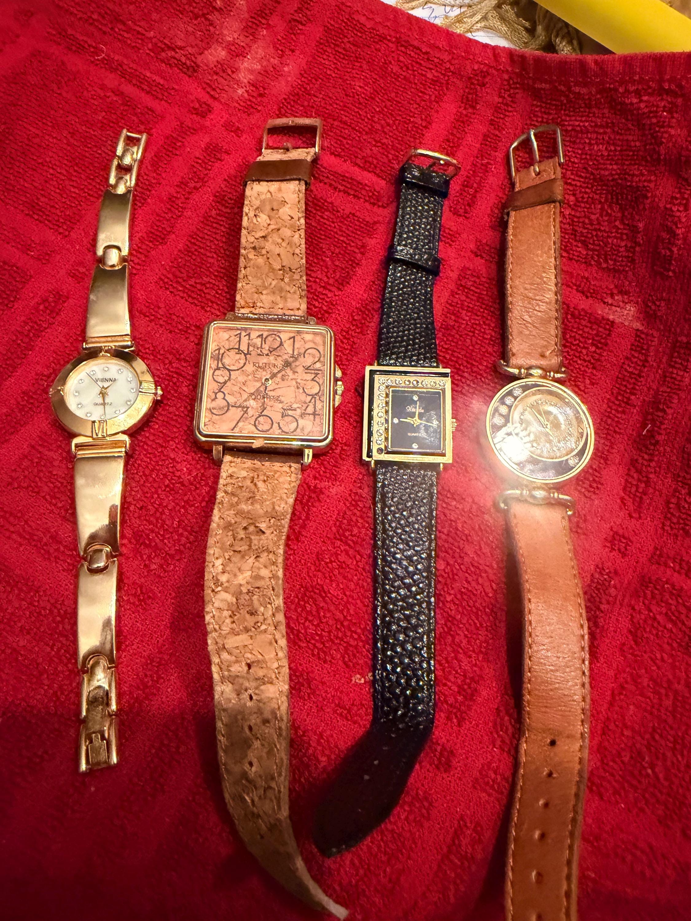 Futura Watch Women 27mm Crystal Gold Tone Abalone Vintage Futura Watch - Etsy main image 3