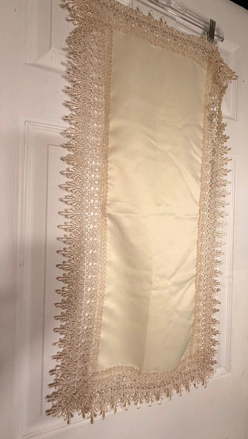 Rectangle Doily With Elegant Edge Lace Trim Handmade Mint Condition - Etsy