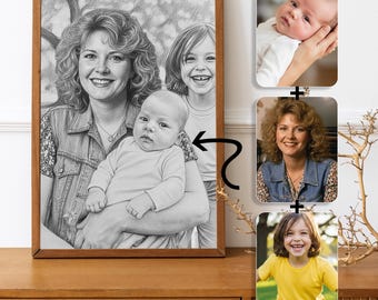 Individuell angefertigte Portrait: Geliebte Person zum Foto hinzufügen, Digitales Ölgemälde