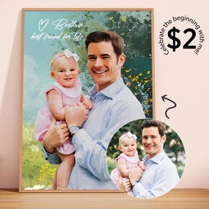 Custom Painting from Photo, Personalized Illustration, Personalized Gift For Him, Custom Family Gift, Gift for Mom/Dad, Personalised Gift
