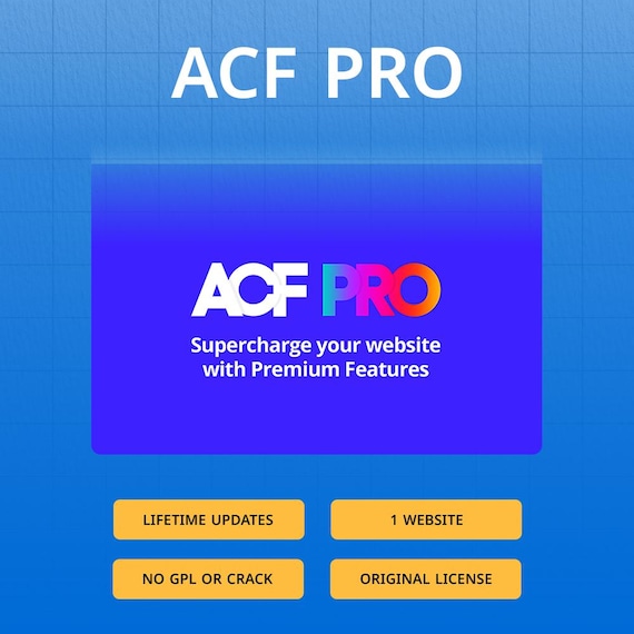 ACF Pro Lifetime License Activation | Official & Safe | WordPress Plugin